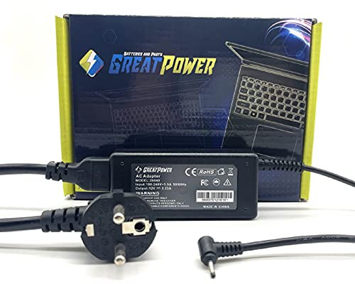 Alimentatore caricabatteria compatibile con Samsung Chromebook XE303C12 XE500T1C XE700T1C