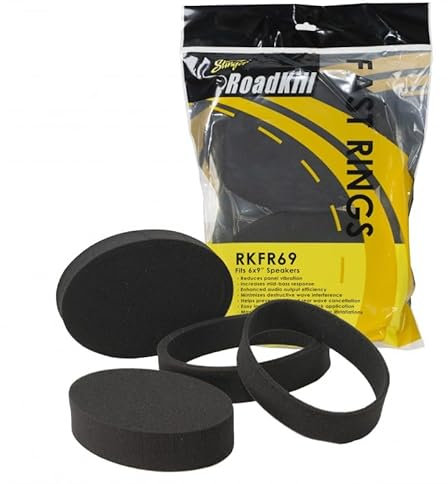 Stinger RKFR69 Roadkill Speaker Insulation Ring Set - 6 x 9 Speakers / for Mounting in Vehicles, Cars, Motorcycles, etc. / for Quick Installation of Retrofit Speakers