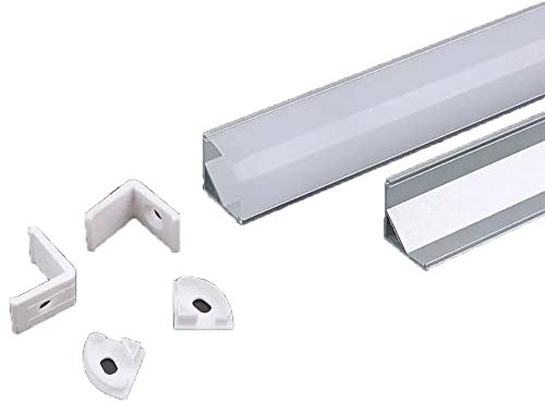 V-TAC Profilé d'angle en aluminium pour bande LED, blanc