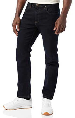 Lee Men's BROOKLYN STRAIGHT Jeans, BLUE BLACK, 30W / 34L