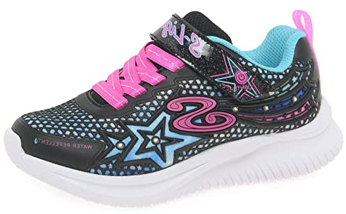 Skechers Mädchen Jumpsters Wishful Star Sneaker, Black Pink Bkpk, 33 EU
