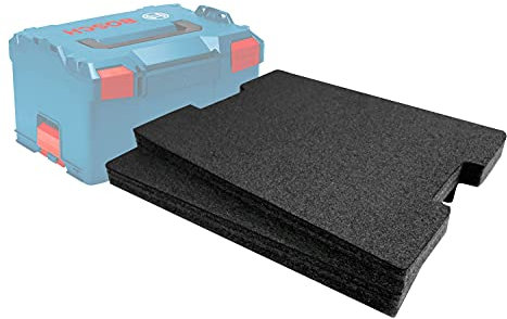 Shadow Foam L-Boxx Einsätze [Doppelpack] für Bosch L-Boxx 102-374 Schaumstoff für Sortimo L-Boxx Modular Werkzeugkoffer (30mm, Schwarz)