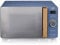 Swan SM22036LBLUN Nordic LED Digital Microwave with Glass Turntable, 6 Power Levels & Defrost Setting, 20L, 800W, Blue