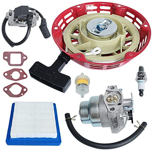 Gubeter Carburateur Bobine d'allumage Kit de démarrage à recul, pour Honda Gcv135 Gcv160 Gc135 Gc160 Hrb216 Hrr216 Hrs216 Hrt216, Bobine d'allumage 30500-Zl8-004 30500-Zl8-014 30500-Z0J-003