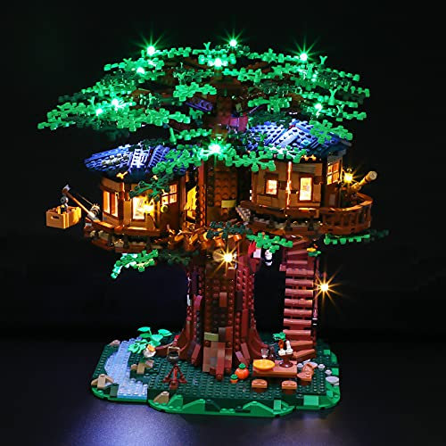 Lightailing Kit d'éclairage LED pour Lego-21318 La cabane dans l'arbre Modèle de blocs de construction:Version Télécommande - Jeu de lumière LED compatible avec le modèle Lego(modèle Lego non inclus).