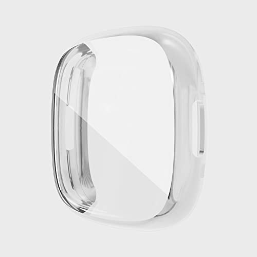 XoTek Schutzhülle für Fitbit Versa 4 / Sense 2 Full Cover Case Screen Protector Bumper mit integriertem Displayschutz (Transparent)