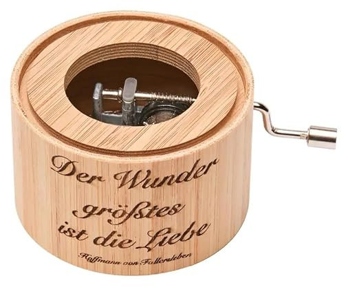 Spieluhr aus Bambus mit der Melodie: Kanon in D von J. Pachelbel - music box von Kurbelwerk green-line, Motiv-Edition, Wunder