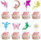 Arthsdite 24Pcs Fairy Cupcake Toppers Flower Angel Fairy Butterfly Flower Cupcake Picks for Wedding Bridal Shower Baby Shower Birthday Party Cake Decorations Supplies