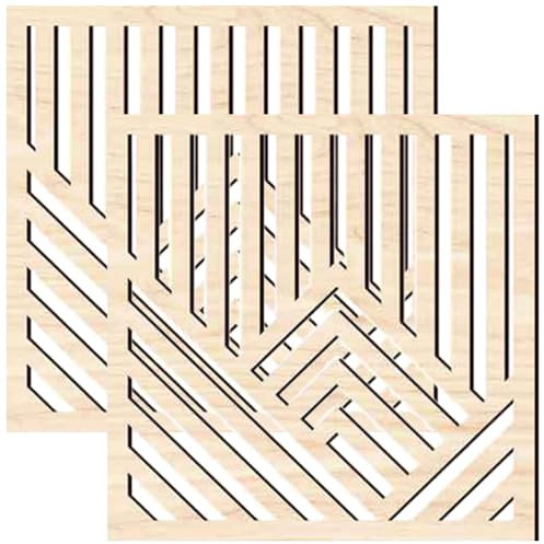 IMIKEYA 2 Pièces Autocollant Mural Tenture En Bois Fleuri Décoration Murale Panneau Sculpté Bureau Démodé Pendentif