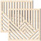 IMIKEYA 2 Pièces Autocollant Mural Tenture En Bois Fleuri Décoration Murale Panneau Sculpté Bureau Démodé Pendentif