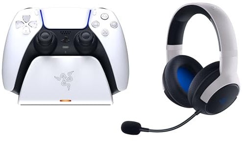 Razer Legendary Duo Bundle for PlayStation 5: Kaira Wireless Headset and Quick Charging Stand for PS5 - (Controller Sold Separately)