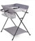 Begoniape Baby Wickelkombi Wickeltisch 80x 63x 96cm Platzsparend Wickelkommode Zusammenklappbar mit Ablagen Wickelstation Sicherheitsgurt für Babys Grau (Radlos)