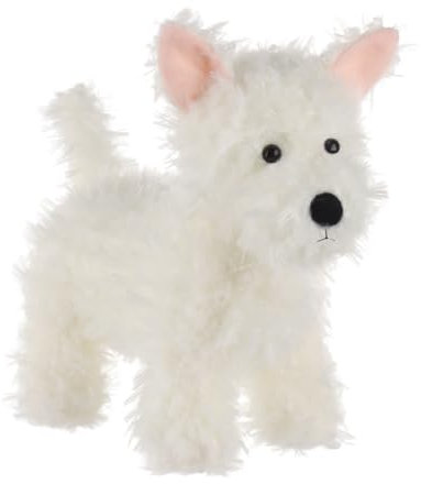 Apricot Lamb Hund Plüschtiere für Kinder, weiche niedliche Kuscheltier für Baby Mädchen und Jungen, Flauschige Hund Weiß 24 cm