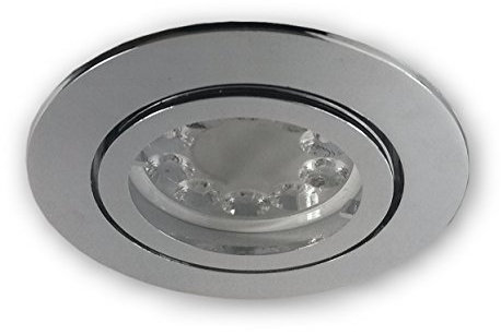 1 Stück LED Einbaustrahler Spot CCT GU10 dimmbar 68mm Lochbohrung chrom glänzend 5,5W 230V 2.4G LED unterstützt ZigBee und ist kompatibel mit Amazon Alexa und Philips Hue
