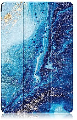 Yiernuo Custodia per Samsung Galaxy Tab S9 FE 10.9 Pollici/Tab S9 11 Pollici 2023 SM-X710/X716B/X718U/ X510/X516B Tablet,Ultra Sottile Cover con Funzione Supporto e Auto Sveglia/Sonno,Mare blu