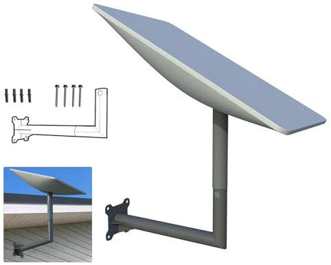 Support D'antenne Parabolique Pour Antenne Starlink, Support D'Antenne Parabolique Extérieur à Montage Mural Support De Tube De Mât D'antenne Signal Auxiliaire Extérieur Domestique Amélioration Rapide