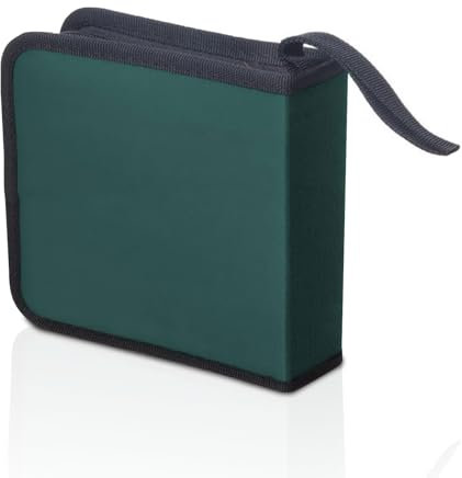 GANILITY CD-Tasche, Tasche für 40 Discs, CD/DVD-Tasche Aufbewahrungsschutz, CD-Aufbewahrungstasche für Haus und Auto (Grün)