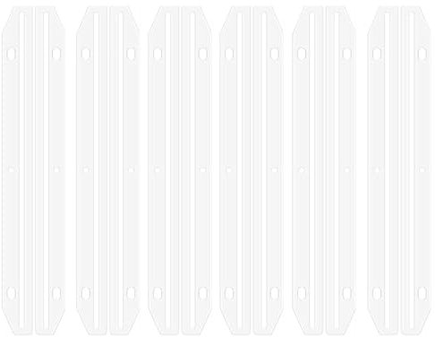 Lot de 60 classeurs à 3 anneaux, porte-revues en plastique perforé à 3 trous, accessoires de classeur, bandes d'insertion pour fichiers, livres, papiers, magazines, collecteur, blanc translucide