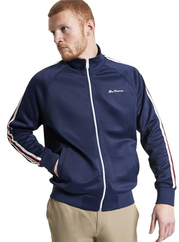 Ben Sherman Herren-Sweatshirt House Taped Track Top, dunkelblau, M