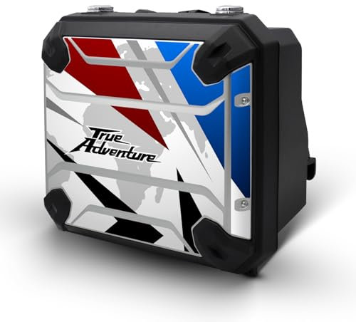 KIT ADESIVI VALIGIE COMPATIBILE CON HONDA AFRICA TWIN CRF 1000 L 2016-2019 VHO-002-NWS (Glint Wave Blue (Tricolor), Coppia Valigie Destro + Sinistro)