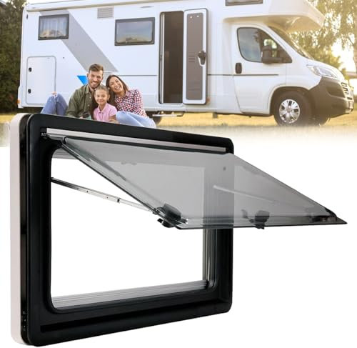 ELIKBH Ventana para Autocaravana, Ventana corrediza con mosquitero de Aluminio, Ventana Lateral para Caravana, protección Solar para Autocaravana, Caravana(500 * 350mm)