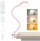 iFalarila 61 LED Lampe de Bureau avec Veilleuse Lampe à Pince avec Minuterie 1 Heure et Chargeur USB, Lampe de Lecture avec Télécommande 5M pour Livre/Travail/Lit/Table