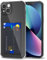 Svanove für iPhone 13 Hülle Kartenfach Silikon Durchsichtig, Dünn Transparent Karten Wallet Handyhülle mit Kameraschutz, Klar TPU Karte Handy hülle Kartenhalter Schutzhülle Bumper Slim Case, Schwarz