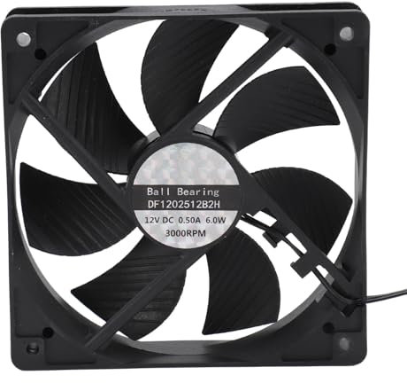 Computer Case Fans, 120mm PC Internal Fans & Cooling Components with Dual Ball Bearing 2pin 3000 RPM High Performance Cooling Fan Life Up to 50,000 Hours