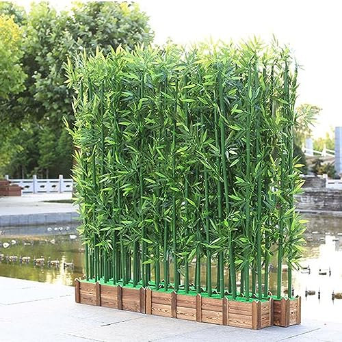 Künstliche Bambuspflanzen für den Innenbereich, Kunstbambusbaum mit Holzsockel, Dekoration für Terrasse, Garten, Hof, Haus, Terrasse, Landschaftsdekoration, Trennwand (Größe: 100 cm/39,4 Zol
