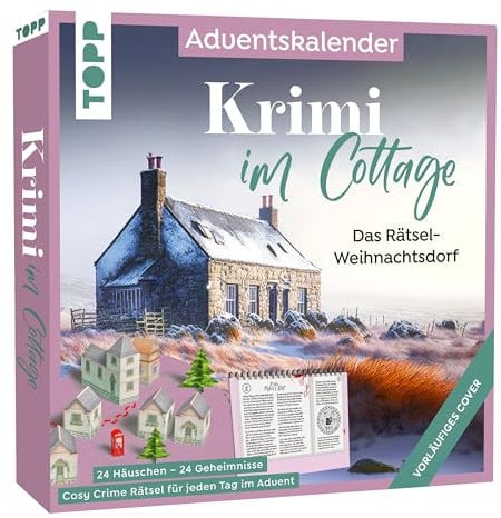 Krimi im Cottage – Der Cosy Crime Adventskalender mit Rätsel-Story für 24 Tage. 3D-Weihnachtsdorf zum Zusammenbauen, Rätseln und Wohlfühlen