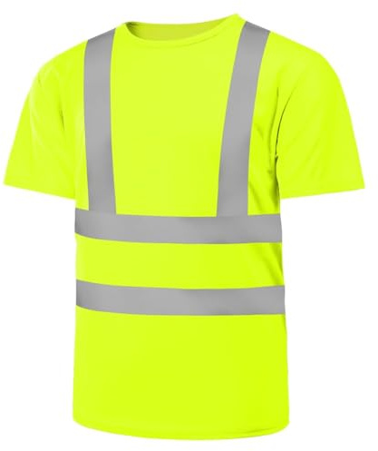 AUYAO Profi Warnschutz T-Shirt Warnkleidung Leicht Kurzarmshirt Orange M~XL | Kurzarm Hohe Sichtbarkeit Arbeitsshirt Warnshirt Reflektierend Arbeitshemd Hochsichtbares Bahn-TShirt Warnschutz Shirt Herren