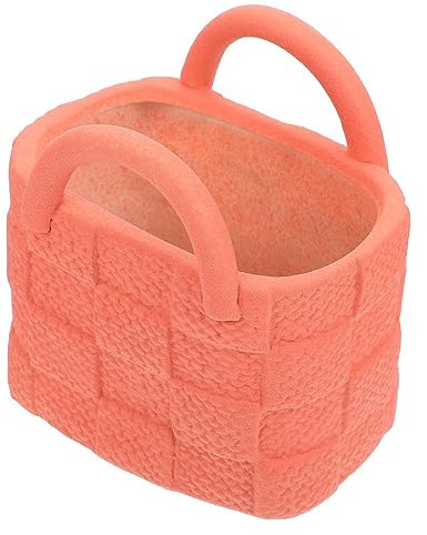 ERINGOGO Handtaschenform Keramik Vase Blumendekor Schreibtischdeko Floral Arrangement Werkzeug Umweltschonend Neutraler Geruch