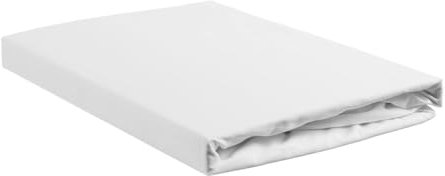 Ambiante Baumwolle - Spannbettlaken für Topper mit Split - 200x220 - Weiß