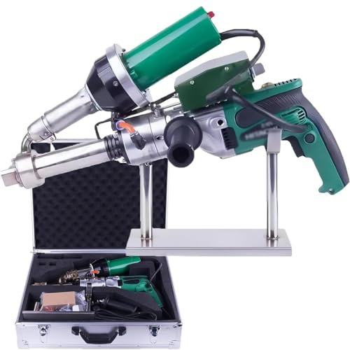 Handheld Plastic Welding Machine Kit, 1600W Hot Air Welder Gun for HDPE PP PVC Sheet Extrusion and Repair, Ideal for Vinyl Welding
