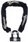 Bigger U Lock mini 14 mm x 100 mm x 112 mm + Cadena de Acero 10 mm x 900 mm Largo - Acero Resistente - Protección Plástica - 2 Llaves - Pesada 2,30 kgs.