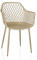 hjh LIVING Schalenstuhl mit Armlehne, wetterfest BEGIO L Kunststoff Stuhl In- und Outdoor für Garten, Terrasse oder Esszimmer, Beige