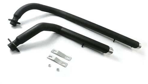 GuyAna Auspufftopf Motorrad 1 Set Schalldämpfer Endrohr Auspuff Für H-ONDA Für Shadow Für Aero 750 VT750 C2 Für Phantom Für Spirit ACE VT750C VT400 2004-2023(Nero)