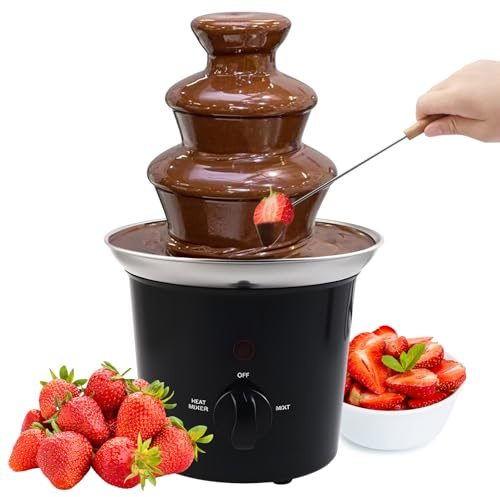 Schokoladenbrunnen, 3 Etagen 60 W Elektrische Schokoladenfondue Set, Edelstahl-Brunnen-Set, 3-Tier Party Brunnen Für Geburtstage, Partys Und Familien