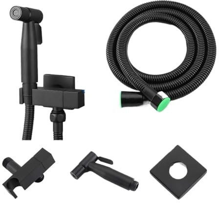 Black Bidet Faucet Portable Bidet Sprayer Set Brass Toilet Faucet Cold Water Only Bathroom Shower Head Sanitary Shower