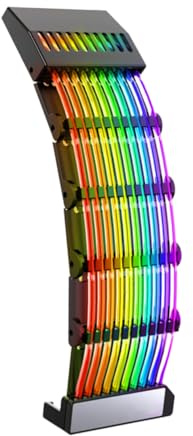 NUOBESTY 3-poliges Argb RGB Verlängerungskabel 24pin ATX Netzteil Verlängerung Mit Lichtdurchlässigem Leuchtendem Kabel Kompatibel Fürpc Gehäuse Selbstbauer Und Computerenthusiasten