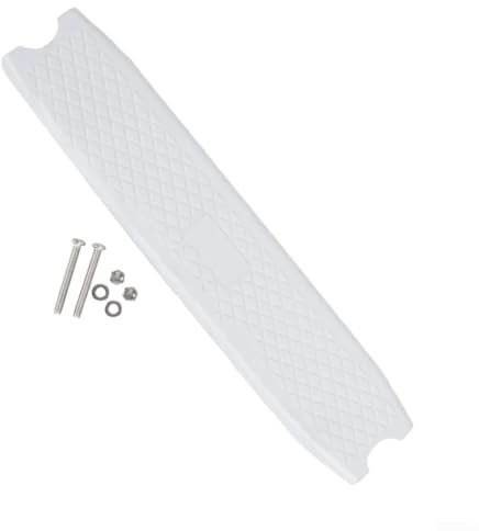 Swimming Pool Ladder Step Replacement, Non-Slip ABS Platform, White 19.3x3.9 Inch With Installation Screws, For Above Ground Inground Pool Safety