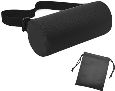 Memory Lumbar Roll Pillow Adjustable Cylindrica Foam Lumbar Support Cushion Removable Washable Cover 11 Inch Lumbar Support Pillow with Storage Bag for Office Chair Car