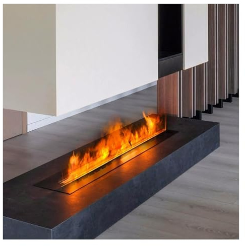 Pink Beryl Chimenea decorcon insertable, humidificador de Vapor de agua con la llama del atomien 3D, Panel superior de 3mm ultrafino (70cm)