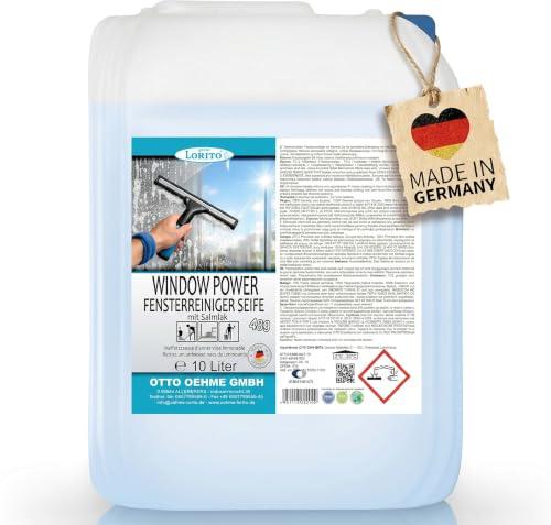 Lorito Window Power Profi Fensterreiniger-Seife 10L | Staumstarke Fensterreinigung für langanhaltend glänzendes & streifenfreies Glas, ideal bei Fettfilm & Fingerabdrücken