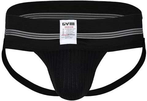 GYM Gym Old School Jockstrap Con Cintura Da 3 Sospensorio Uomo (Pacco da 1)