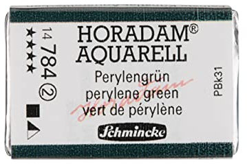 Schmincke – HORADAM® AQUARELL - feinste Künstler-Aquarellfarben, 784 Perylengrün, 14 784 043, 1/1 Näpfchen