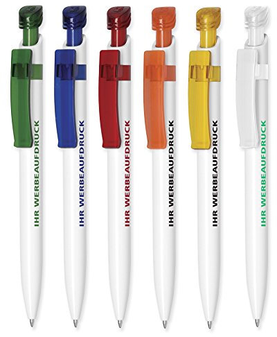 Kugelschreiber POLO 500 Stück rot mit Werbedruck Werbekugelschreiber Druck Werbung Logo inkl. gratis Gestaltung