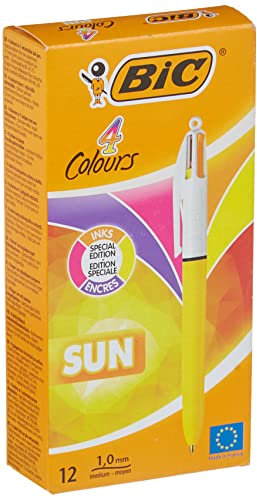 BIC Sun Kugelschreiber, 4 Farben, 12 Stück