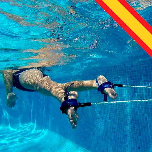 Nadathlon - Fabricado en España - Natación Estática - Cuerda para Nadar en Piscina – Cinta para Nadar Piscina – Cinturon Natacion Adulto.
