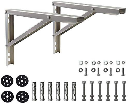 Soporte de montaje en pared para condensador de 9000-36000 BTU sin conductos mini split aire acondicionado sistemas de bomba de calor, soportes de soporte de aleación de aluminio sin óxido